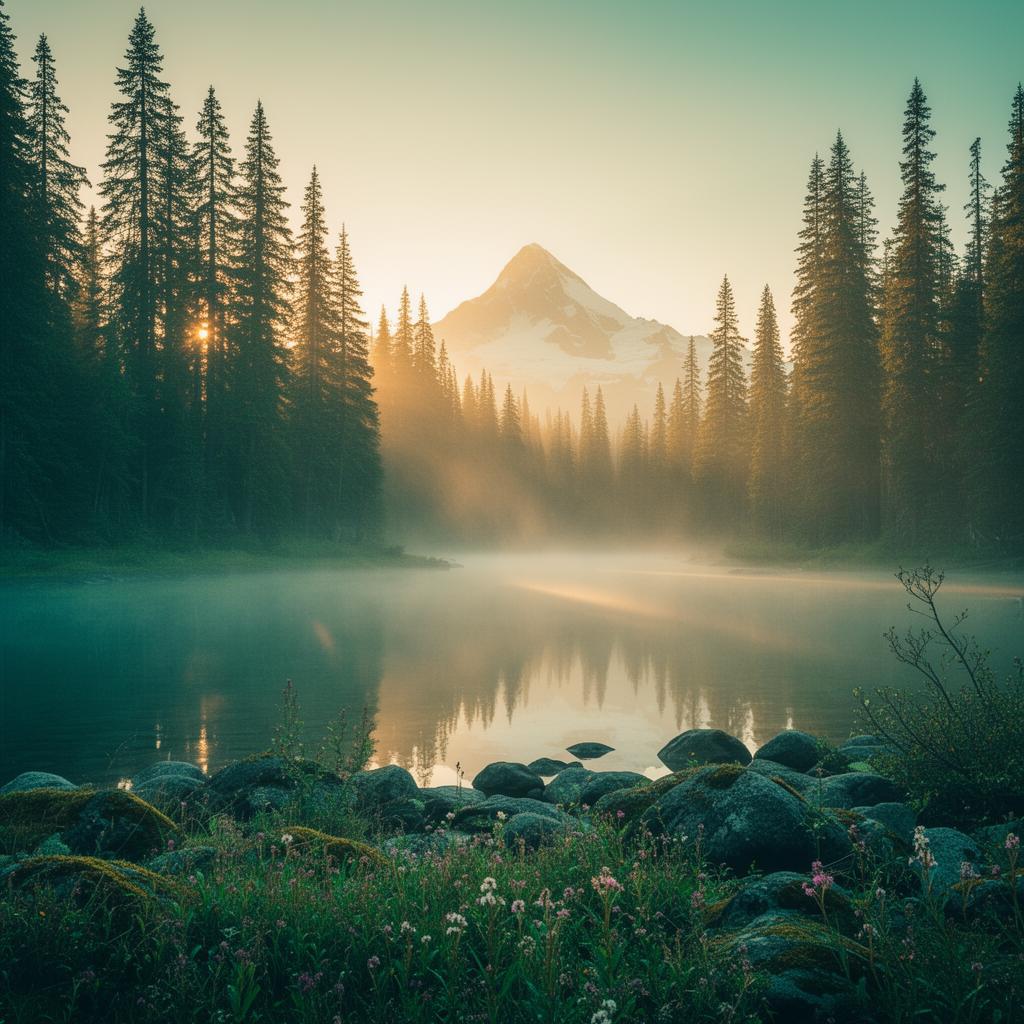 Walk in the Woods - Misty forest landscape